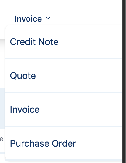 Choose Document Type